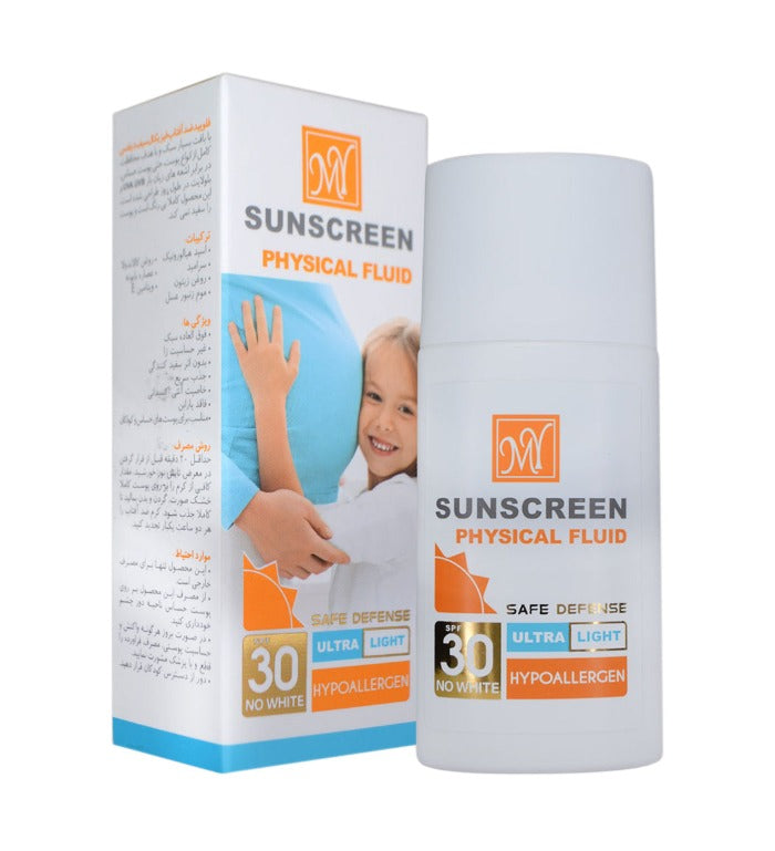 M .Y Sunscreen Physical Fluid Ultra Light - 50ml | ام واي واقي شمسي فيزيائي سائل خفيف على البشرة - 50 مل