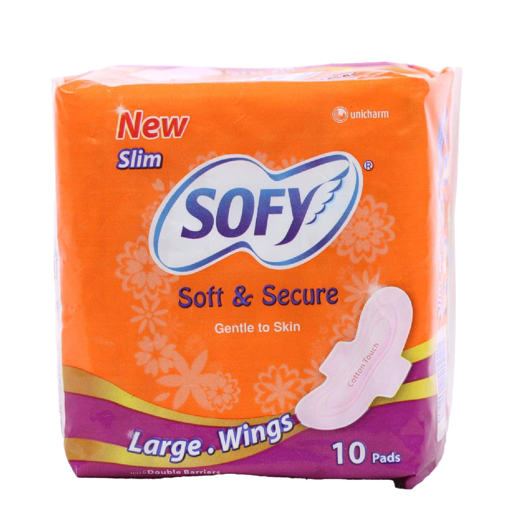 Sofy Soft & Secure Gentle To Skin - 10 Pads | سوفي فوط صحية بحجم كبير - 10 فوط