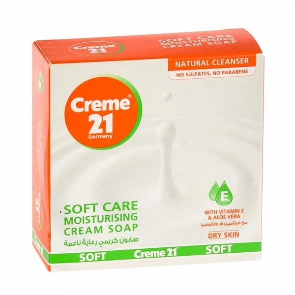 Creme 21 Soft Care Moisturising Cream Soap - 125g | كريم 21 صابون الترطيب - 125 غرام