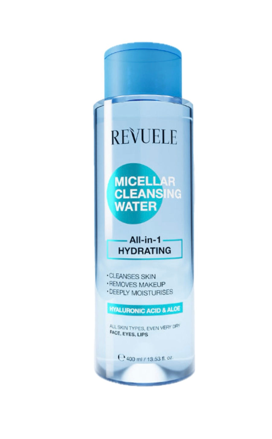 Revuele Micellar Cleansing Water All in 1 Moisturizing - 400ml | ريفويل مزيل مكياج ميسيلار مرطب - 400 مل