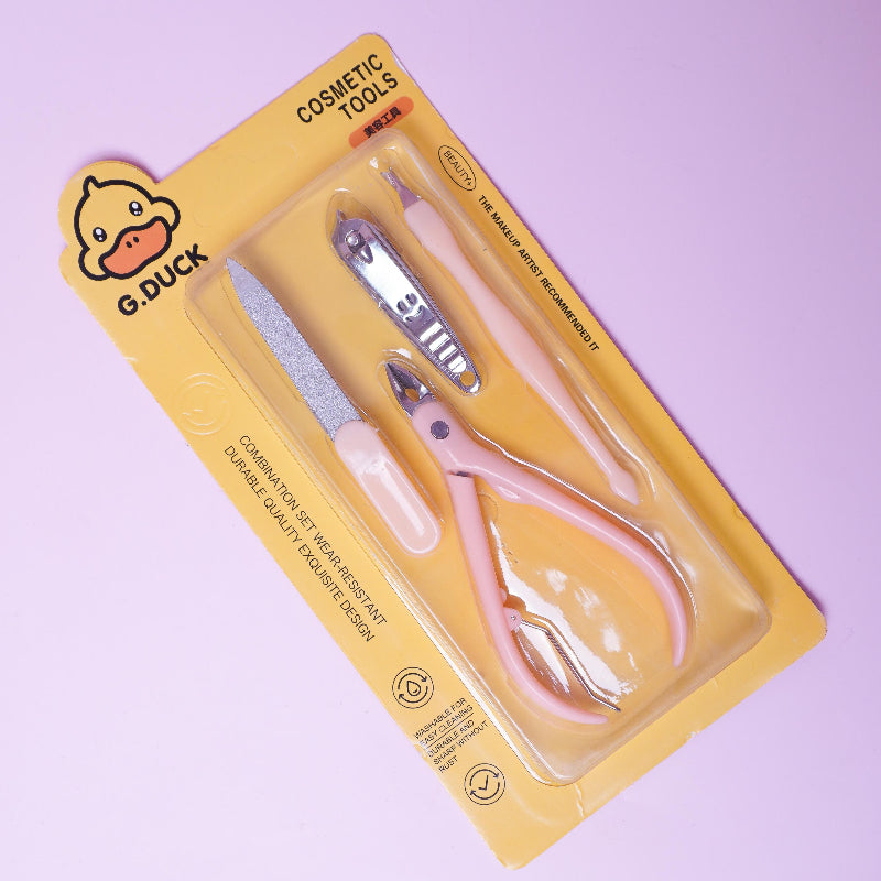 Combination Set Wear-Resistant Durable Quality Exquisite Design - 4pcs | مجموعة أدوات للعناية بالأظافر - 4 قطع