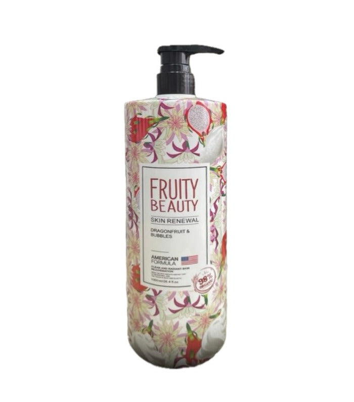 FRUITY BEAUTY Skin Renewal Dragonfruit & Bubbles - 1000ml | فروتي بيوتي جل استحمام بالدراغون فروت - 1000 مل