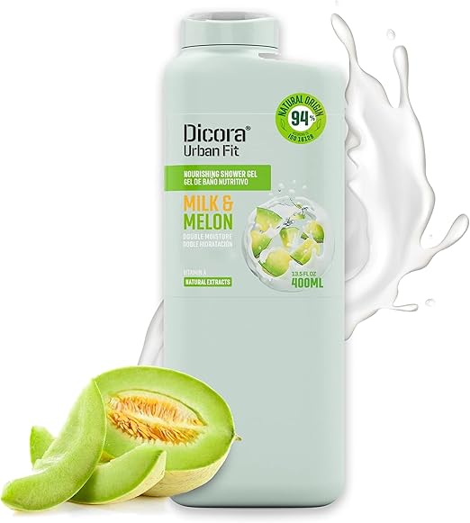 Dicora Urban Fit Vitamin A Milk & Melon Shower Gel - 400ml | ديكورا سائل استحمام حليبي بفيتامين A والبطيخ - 400 مل