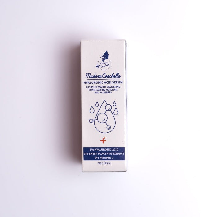 Madam Coachella Hyaluronic Acid Serum 8 Cups Of Water Delivering Long-Lasting Moisture And Plumbing - 30ml | مدام كوتشيلا سيروم حمض الهيالورونيك - 30 مل