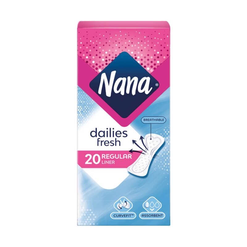 Nana Fresh Regular Liners - 20pcs | نانا فوط يومية - 20 قطعة