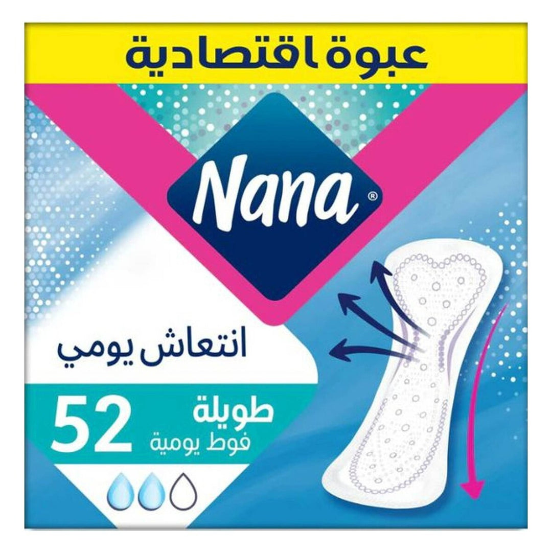 Nana Daily Fresh Long Liners - 52pads | نانا فوط يومية طويلة - 52 قطعة