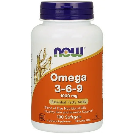 now Omega 3-6-9 - 100 Soft gels | ناو كبسولات اوميغا 3-6-9 - 100 كبسولة