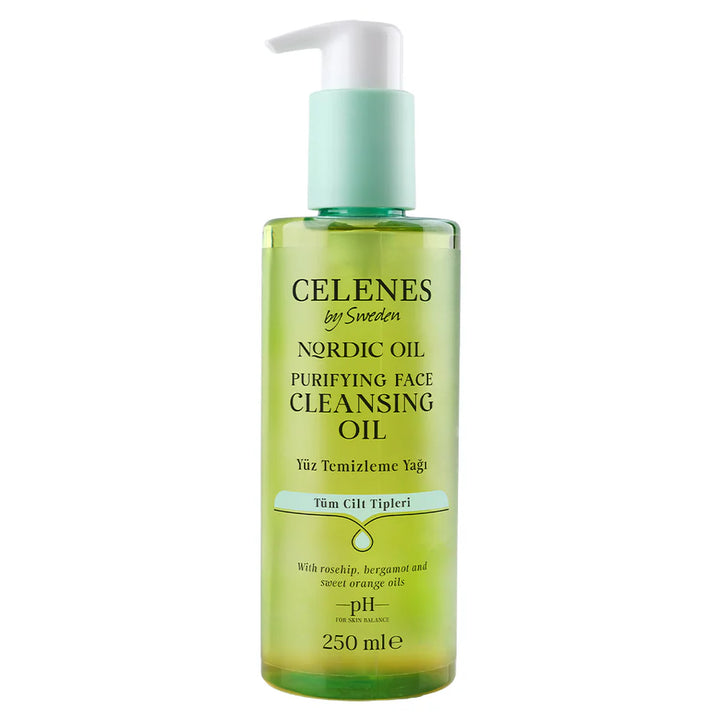 Celenes by Sweden Purifying Face Cleansing Oil All skin Types - 250ml | سيلينس غسول زيتي منقي لجميع أنواع البشرة - 250 مل