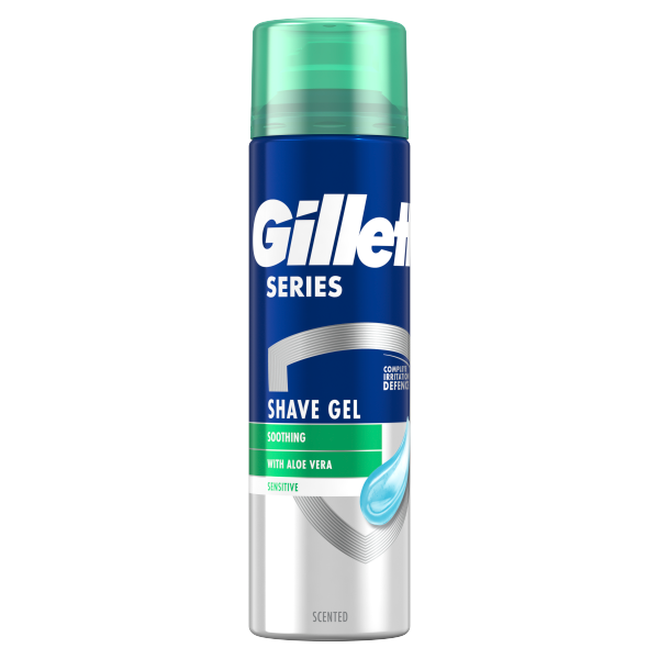 Gillette Series Soothing Shave Gel with Aloe Vera - 200ml | جيليت جل حلاقة بالالوفيرا - 200 مل