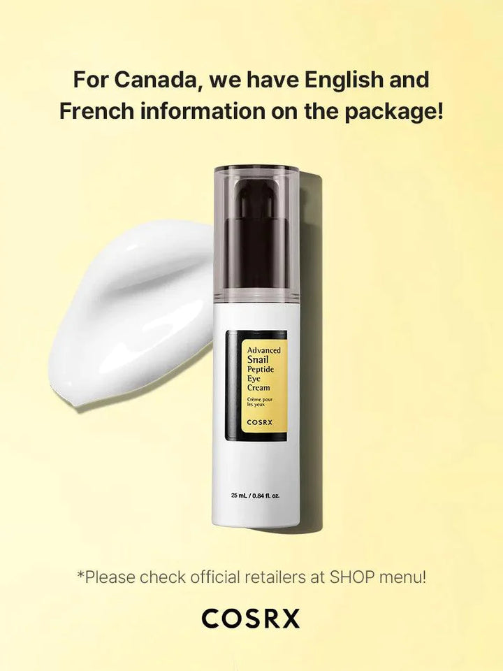 Pêşketî ya Snail Peptide Eye Cream - 25ml | Pêşketî ya Snail Peptide Eye Cream - 25 ml