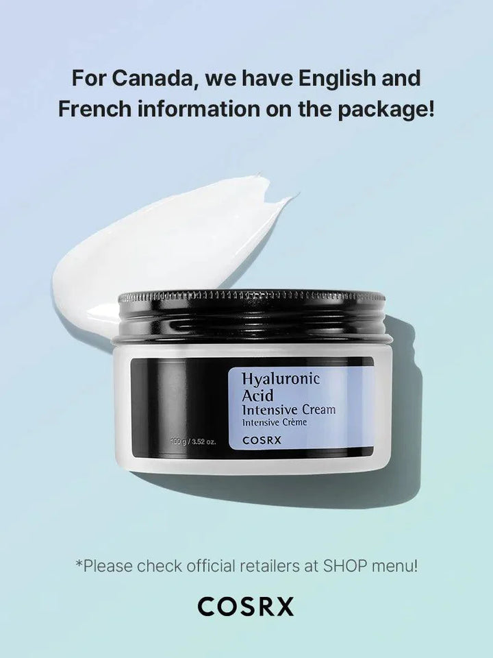 Cosrx Hyaluronic Acid Intensive Cream - 100ml | كوزركس كريم مرطب للوجه بالهيالورنيك اسيد - 100 مل
