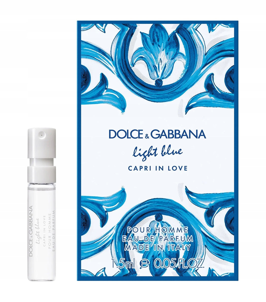 Sample LIGHT BLUE CAPRI IN LOVE Men 1.5ml | عينة عطر لايت بلو كابري ان لاف للرجال 1.5 مل