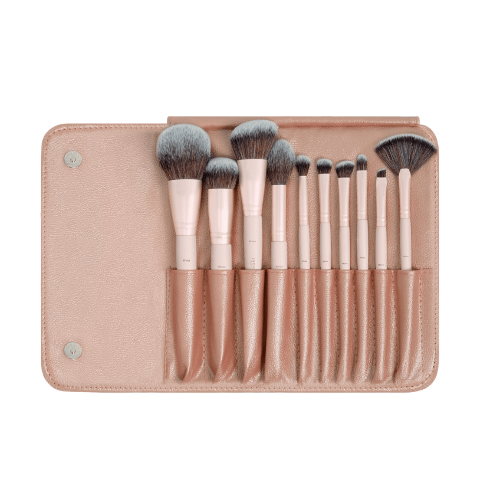 JVONE MILANO Main Brush Kit - 10pcs | جيفون ميلانو مجموعة فرش ميك اب - 10 قطع