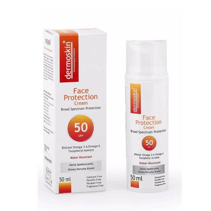 dermo skin Face Protection SPF50 - 50ml | ديرمو سكين كريم واقي شمسي spf50 - 50 مل