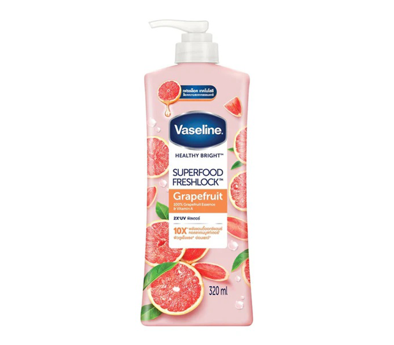 VASELINE Healthy Bright Superfood Freshlock Grapefruit - 320ml| فازلين لوشن -320 مل