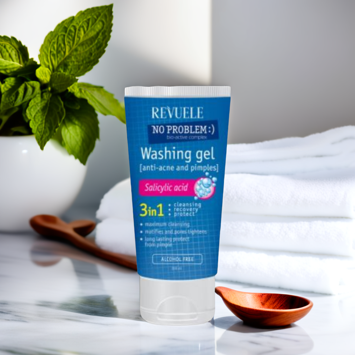Revuele No Problem Salicylic Acid Cleansing Gel 3 in 1  - 200ml | ريفويل غسول ساليسليك اسيد ٣ في ١ - 200 مل