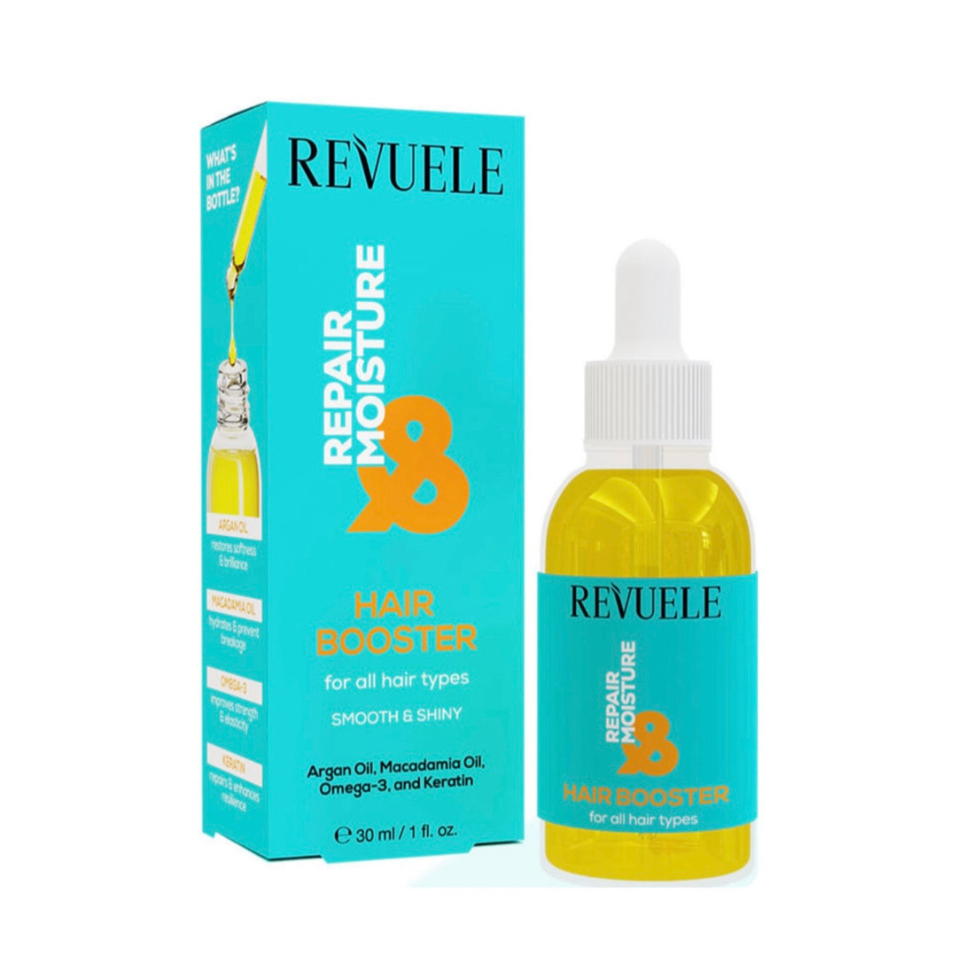 Revuele Repair & Moisture Booster for hair restoration and hydration - 30ml | ريفويل سيروم لترطيب و ترميم الشعر - 30 مل
