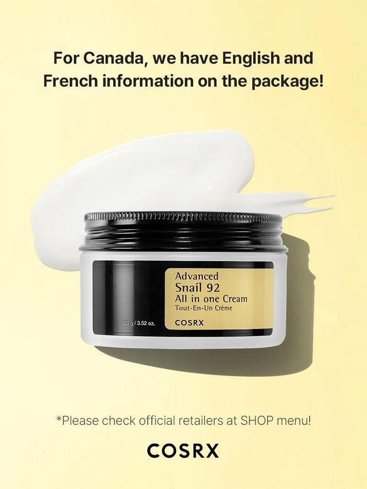 Cosrx Advanced Snail 92 All in one Cream - 100 ml |  100 مل - كوزركس كريم ترطيب موسين الحلزون 92