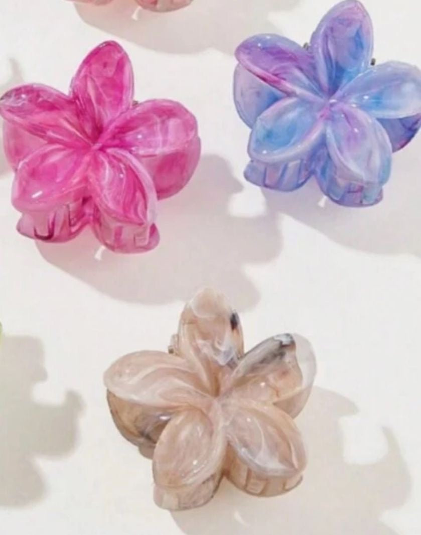 Colors Rose Hair Clips - 3Pcs | مشابك للشعر على شكل ورد - 3 قطع