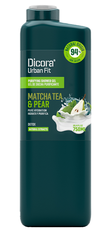 Dicora Urban Fit Detox Matcha Tea & Pear Shower Gel - 400ml | ديكورا شاور جل بالشاي الاخضر و الكمثرى - 400 مل