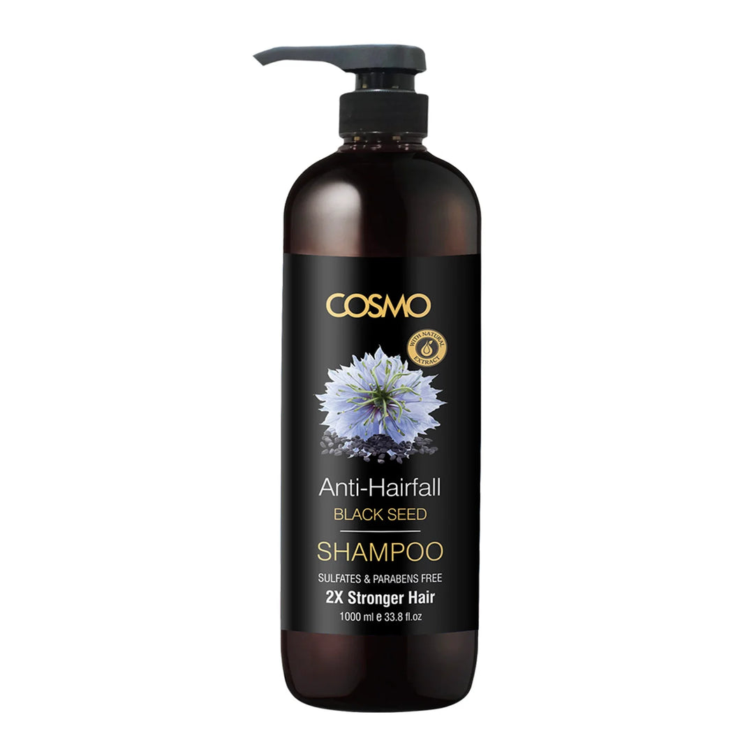 COSMO Anti-hairfall black Seed Shampoo - 1000ml | كوزمو شامبو مضاد لتساقط الشعر - ١٠٠٠ مل