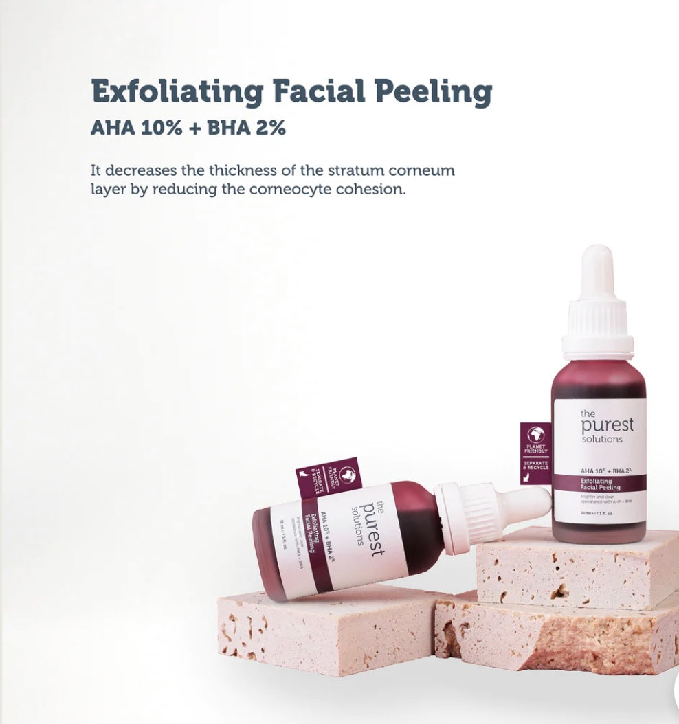 The Purest Solutions Exfoliating Facial Peeling  - 30ml | ذا بيورست سيروم مقشر الأحماض - 30 مل