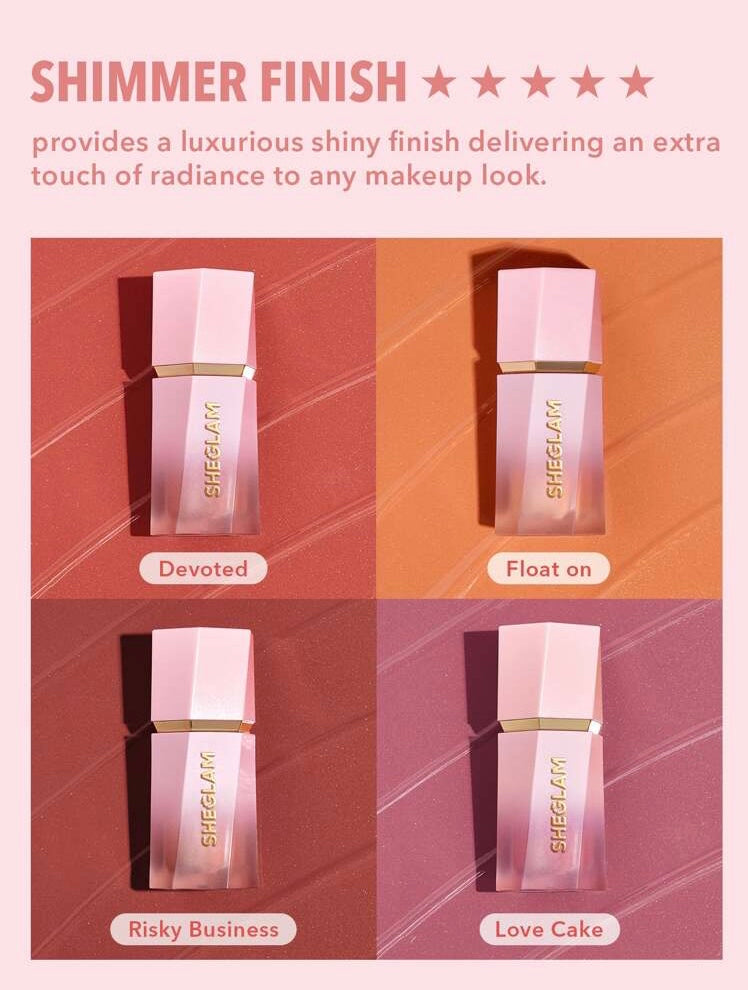 SHEGLAM Color Bloom Dayglow Liquid Blush Shimmer Finish | شيكلام أحمر خدود كريمي مع لمعة