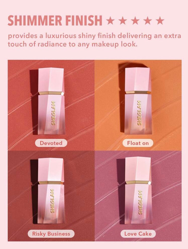 SHEGLAM Color Bloom Dayglow Liquid Blush Shimmer Finish | شيكلام أحمر خدود كريمي مع لمعة