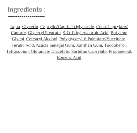 Bio Balance Super Glow Brightening cream-gel with Ascorbic Acid 5% + Ferulic Acid 1% -  50ml | بايو بالانس كريم التفتيح و النضارة مع فيتامين سي - 50 مل