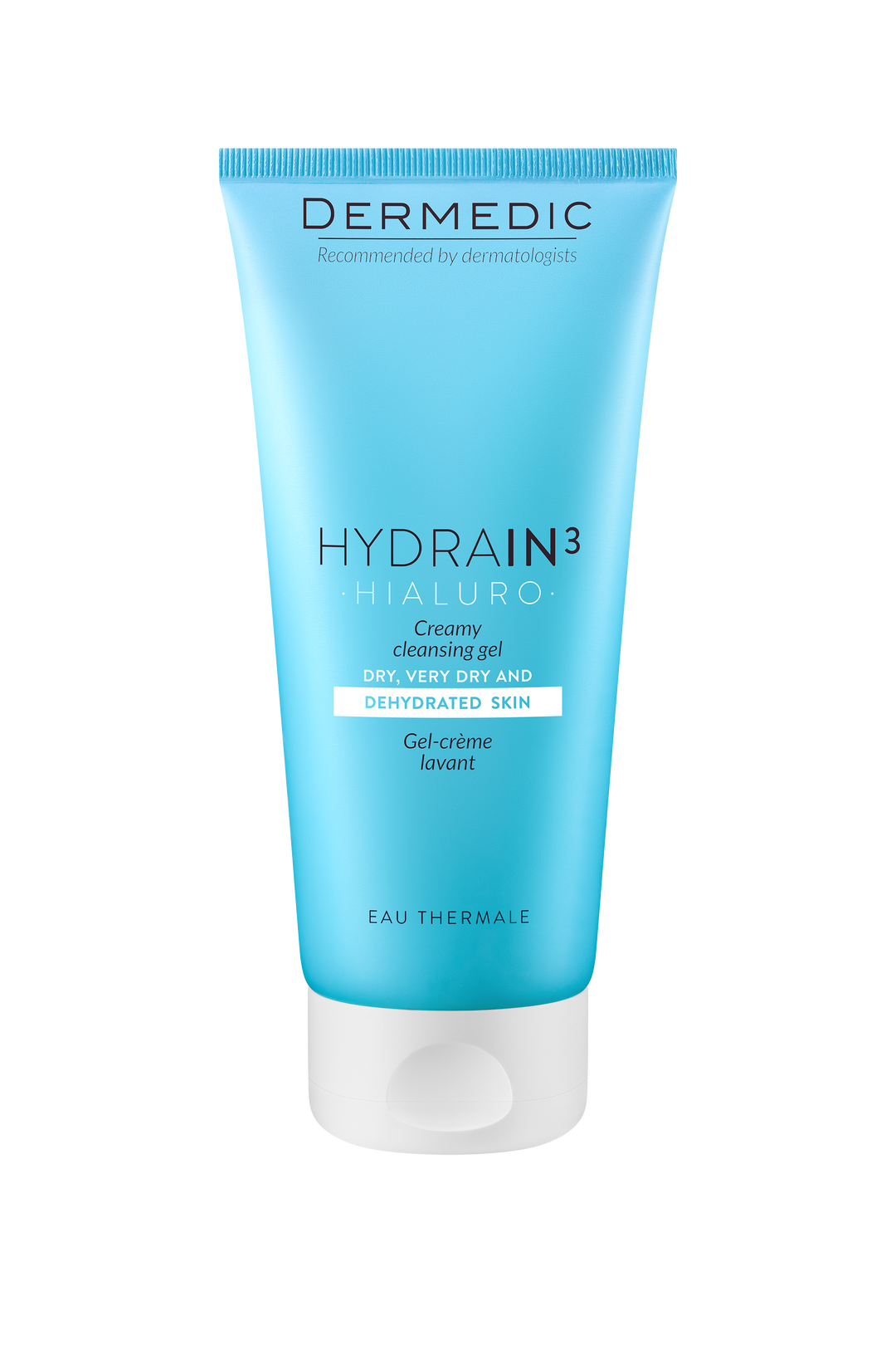 DERMEDIC hydrain3 hialuro Cleansing Gel - 200ml | ديرمديك غسول جل للبشرة الجافة و الحساسة - 200 مل