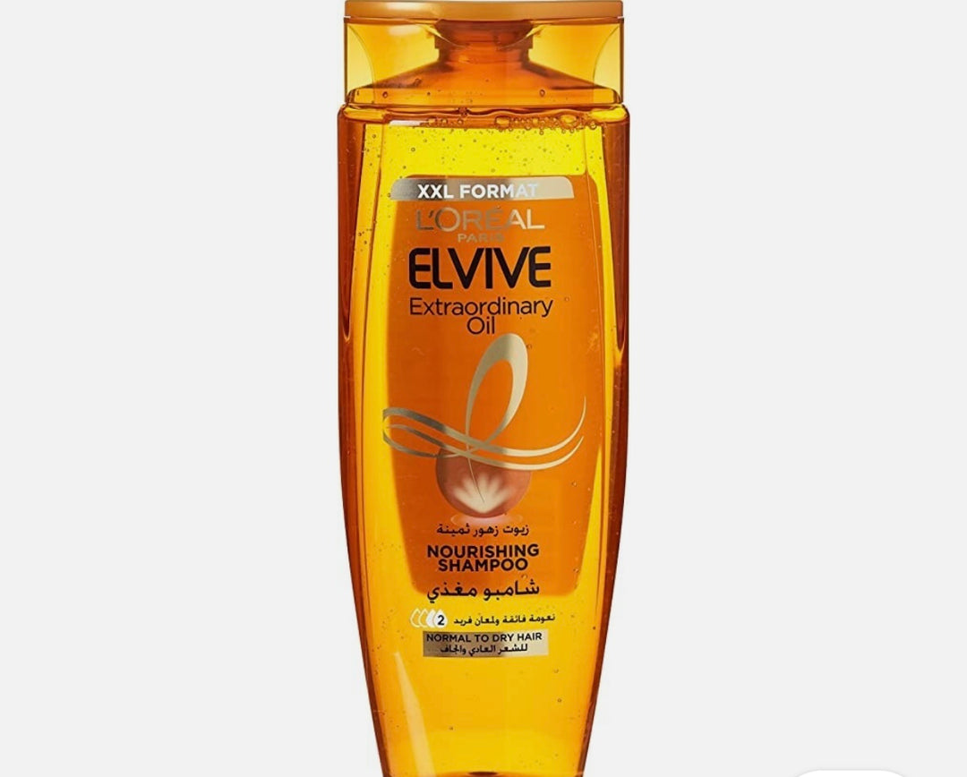 L’Oreal Elvive Extraordinary Oil Dry Hair Shampoo - 400ml |لوريال شامبو مغذي للشعر العادي والجاف - 400 مل