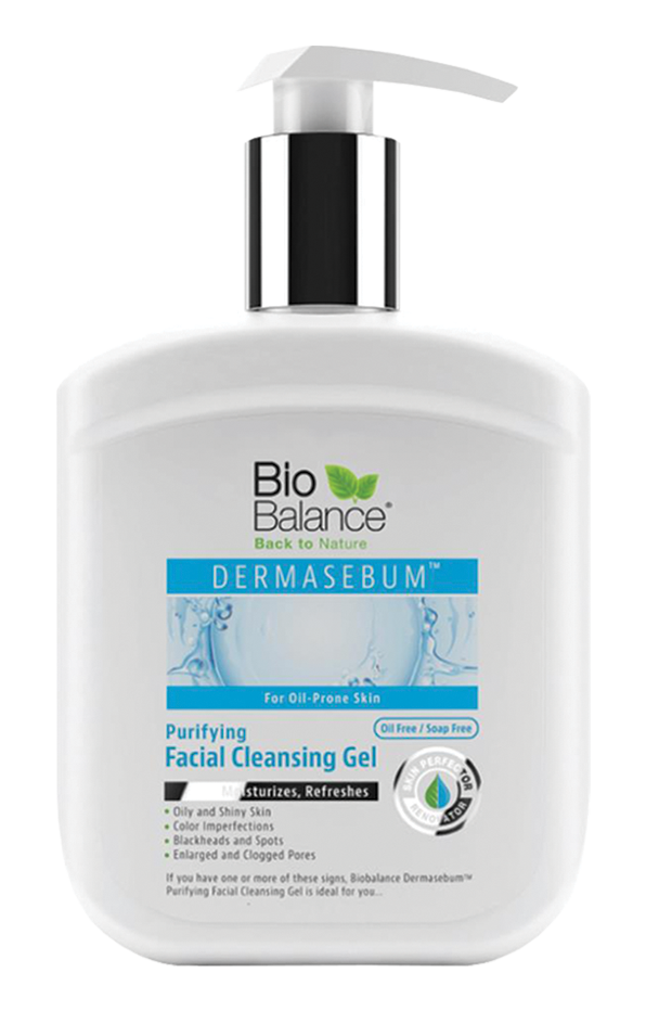 Bio Balance Dermasebum Facial Cleansing Gel - 250ml | بايو بالانس غسول للبشرة الدهنية والمختلطه مضاد للحبوب والمسام  - 250 مل