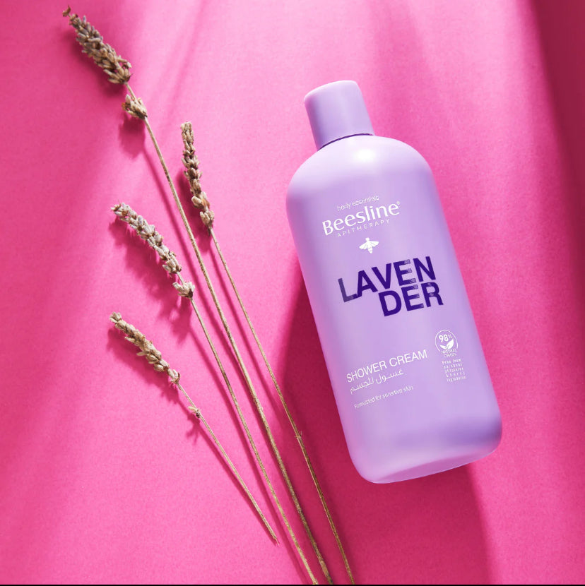 beesline Lavender Shower Cream - 750ml  | بيزلين كريم استحمام باللافندر - 750مل
