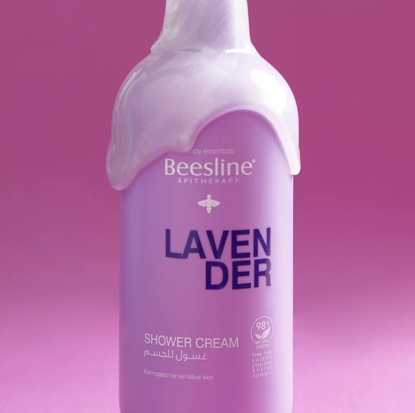 beesline Lavender Shower Cream - 750ml  | بيزلين كريم استحمام باللافندر - 750مل