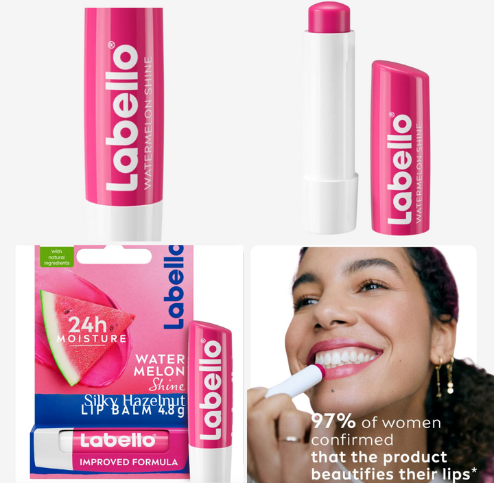 Labello 24h Lip Shine Moisture Tinted - 4.8g | لابيللو مرطب للشفاه 24 ساعة مع لون - 4.8 غرام