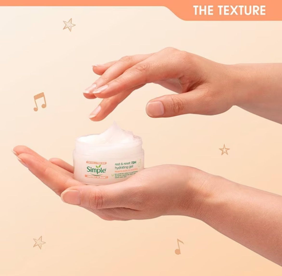 Simple Protect N Glow Rest & Reset 72H Hydrating Gel - 50ml | سمبل جيل مرطب النضارة و حماية البشرة - 50 مل