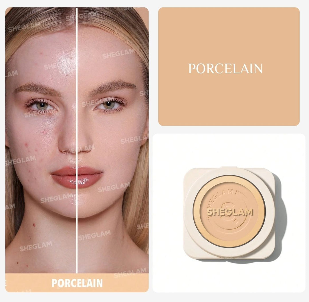 Sheglam Skin-Focus High Coverage Powder Foundation | شيكلام باودر فاونديشن عالي التغطية
