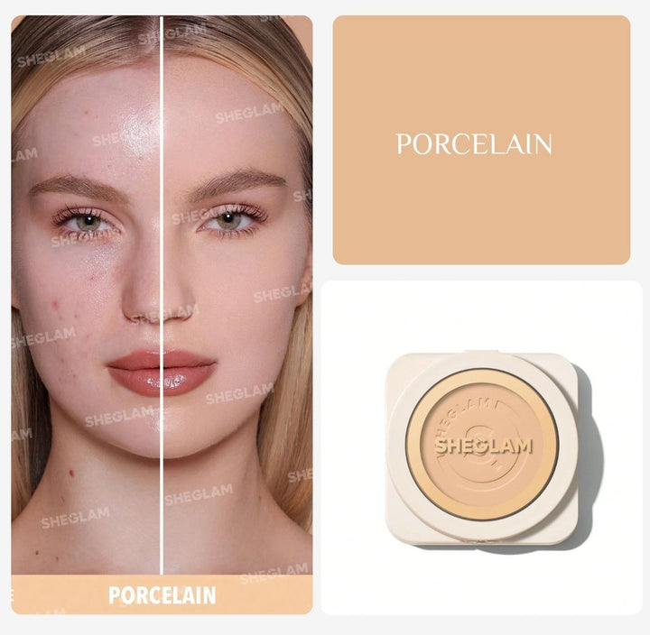 Sheglam Skin-Focus High Coverage Powder Foundation | شيكلام باودر فاونديشن عالي التغطية