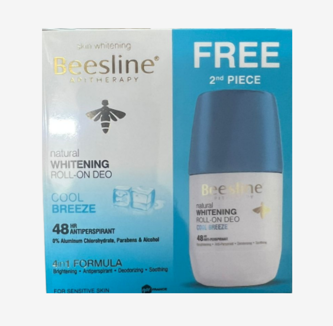 Beesline Roll On Fresh Breeze Deodorant 1+1 offer - 2x50ml | بيزلين رول اون مزيل تعرق منعش 1+1 - 2x50 مل