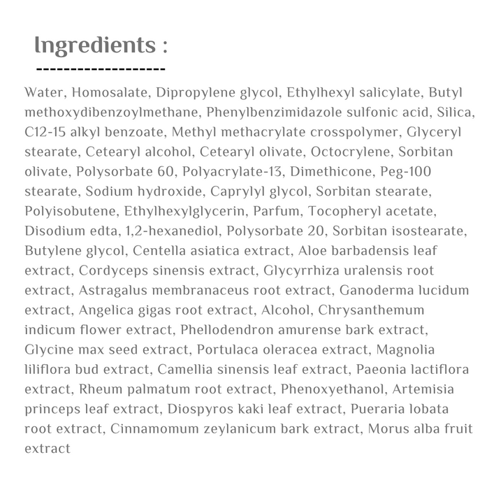 SHANGPREE Phyto Essence UV Sunscreen SPF50 - 60ml | شانجبري كريم واقي شمسي spf50 - 60 مل