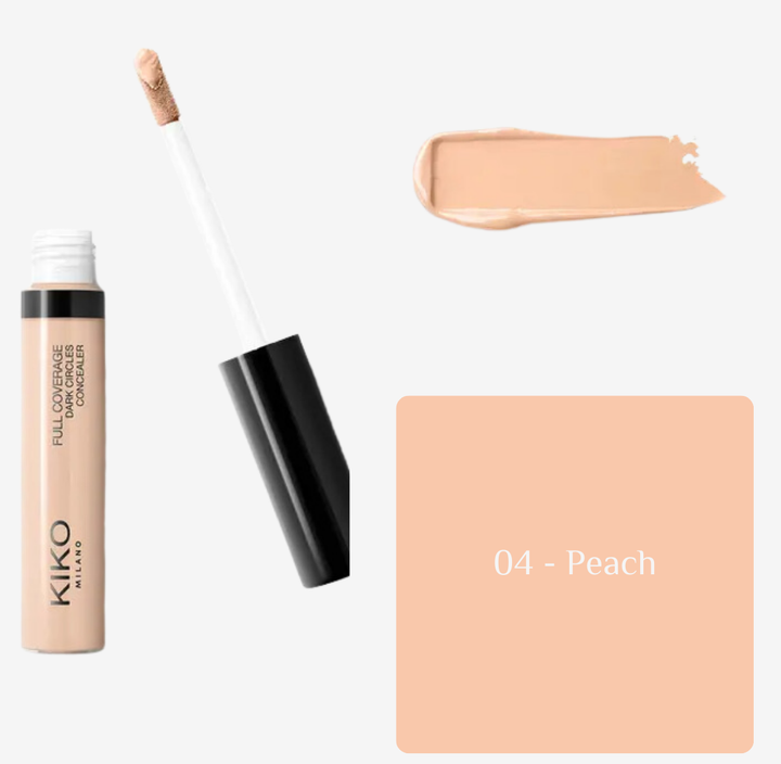 KIKO Full Coverage Dark Circles Concealer - 8ml | كيكو كونسيلر بتغطية عالية لاخفاء الهالات السوداء - 8 مل