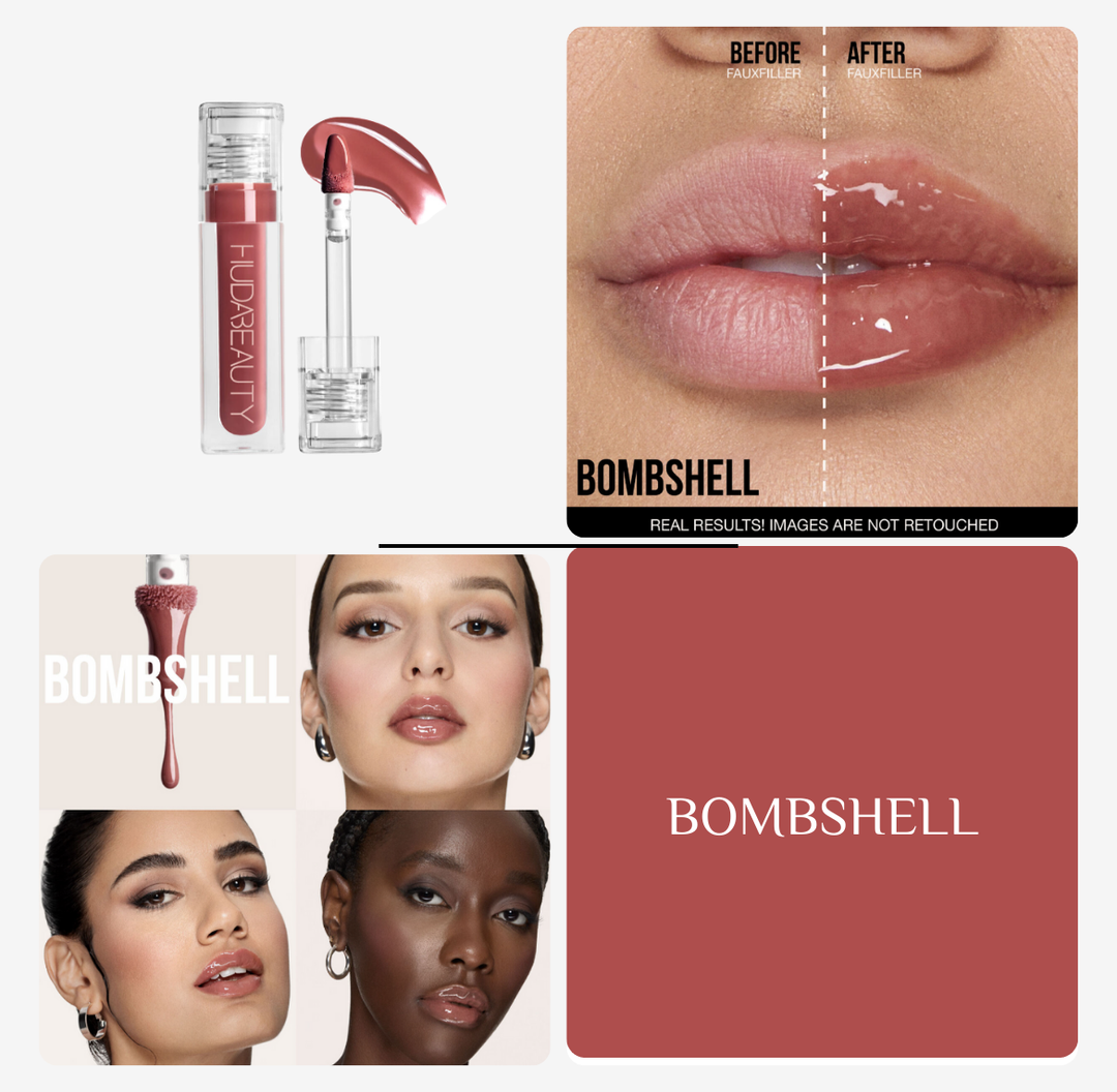 Huda Beauty Faux Filler Extra Shine Lip Gloss - 3.9ml | هدى بيوتي غلوس للشفاه - 3.9 مل