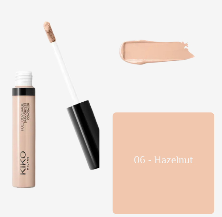 KIKO Full Coverage Dark Circles Concealer - 8ml | كيكو كونسيلر بتغطية عالية لاخفاء الهالات السوداء - 8 مل