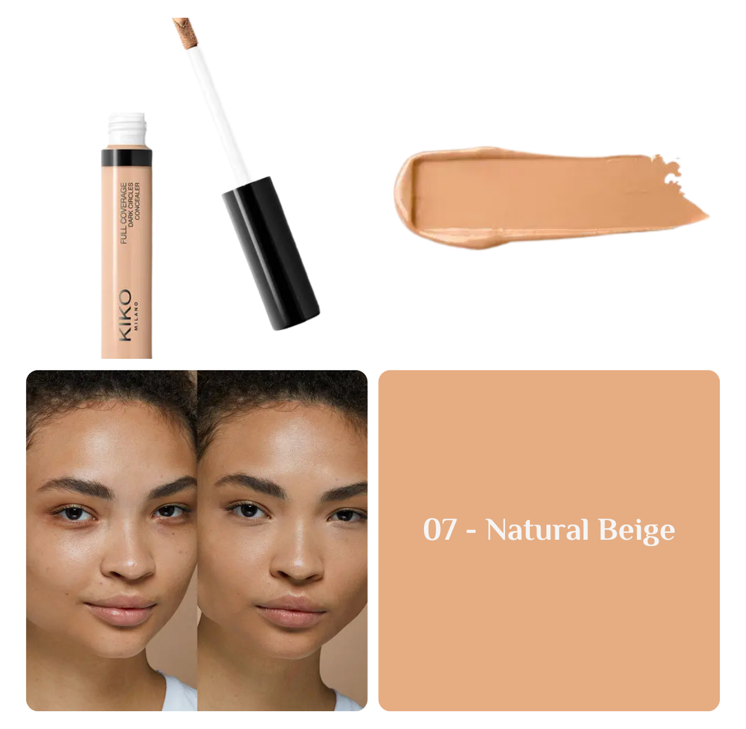 KIKO Full Coverage Dark Circles Concealer - 8ml | كيكو كونسيلر بتغطية عالية لاخفاء الهالات السوداء - 8 مل