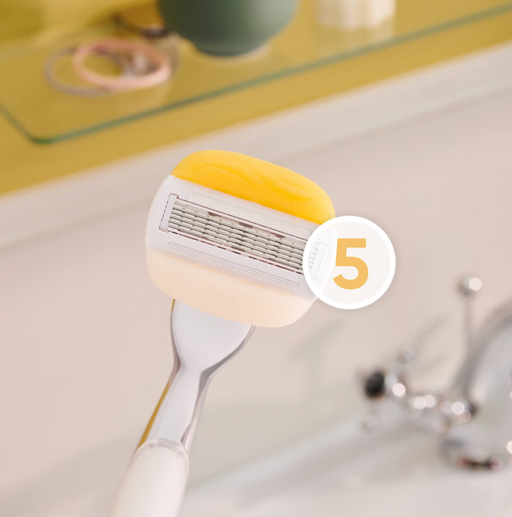 Gillette Venus Olay Coconut Handle + 2 Blades | جيليت فينوس شفرة حلاقة للنساء مع رأسين للتبديل