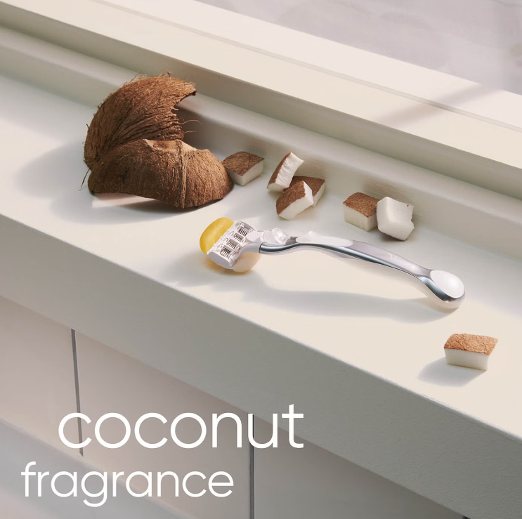 Gillette Venus Olay Coconut Handle + 2 Blades | جيليت فينوس شفرة حلاقة للنساء مع رأسين للتبديل