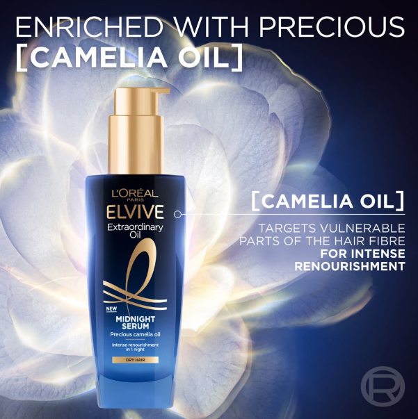 L’Oreal Elvive Extraordinary Oil Midnight Serum For Dry Hair - 100ml | لوريال سيروم ليلي للشعر الجاف - 100 مل