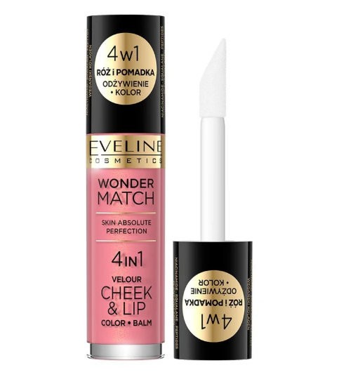 EVELINE WONDER MATCH 4 IN 1 CHEEK & LIP - 4.5ml | ايفلين بلاش و تنت للشفاه - 4.5 مل