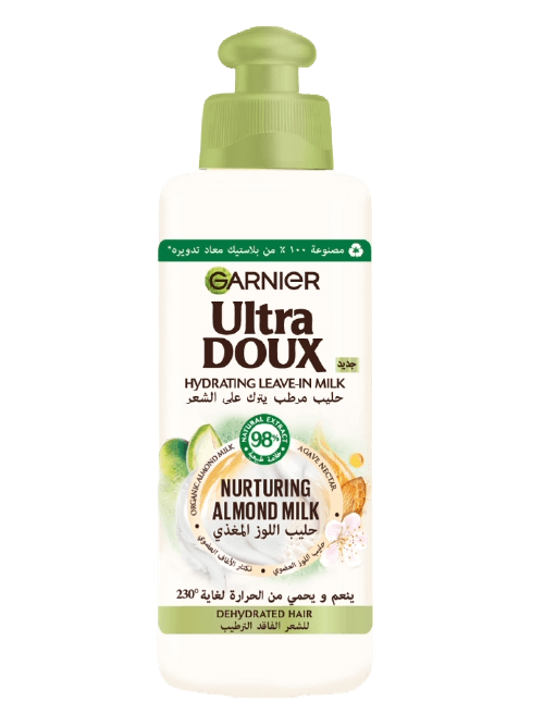 Garnier Ultra Doux Leave-In Cream With Almond Milk  - 200ml | غارنييه الترا دو ليف ان بحليب اللوز - 200 مل