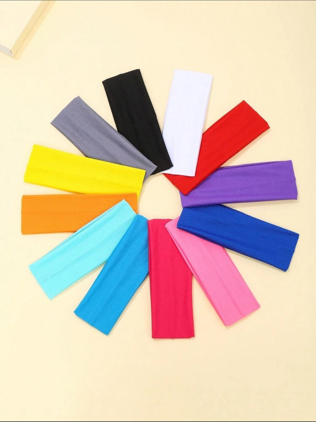 Colored Hair Band - 12pcs | عصابات رأس قماشية ملونة - 12 قطعة